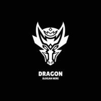 Drachen Silhouette Logo Design Illustration vektor