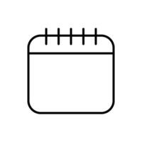 Kalender Gliederung Vektor Symbol. Vektor Illustration zum Netz Websites, Apps, Design, Banner und andere Zwecke