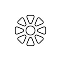 blomma vektor symbol för annonser. lämplig för böcker, butiker, butiker. redigerbar stroke i minimalistisk översikt stil. symbol för design