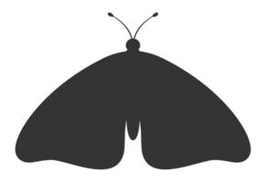 fjäril svart silhuett. form av fjäril eller fjäril vingar, främre se, tatuering mall. enkel insekt ikon, vektor illustration