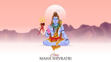 glücklich maha Shivratri maha, Shivaratri wünscht sich, glücklich maha Shivratri Sozial Medien Post , Shivratri Netz Banner, Geschichte, drucken vektor