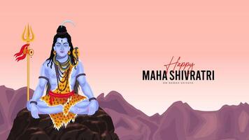 glücklich maha Shivratri maha, Shivaratri wünscht sich, glücklich maha Shivratri Sozial Medien Post , Shivratri Netz Banner, Geschichte, drucken vektor