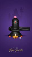 Lycklig maha shivratri maha, shivaratri lyckönskningar, Lycklig maha shivratri social media posta , shivratri webb baner, berättelse, skriva ut vektor