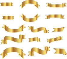 Gold Band Band Element Banner Hintergrund vektor