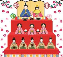 japansk docka festival av hina matsuri vektor illustration