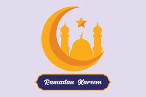 välkomnande ramadan begrepp. färgad platt vektor illustration isolerat.