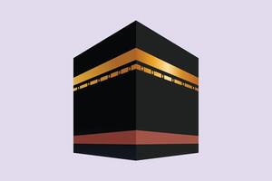 kabaah alharam och moské begrepp. färgad platt vektor illustration isolerat.