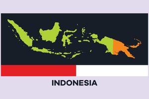 Karte von Indonesien. Welt Karte Konzept. farbig eben Vektor Illustration isoliert.
