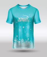 Winter T-Shirt Jersey Design zum Sublimation drucken vektor