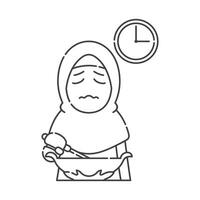 Ramadan Aktivität Mädchen Vektor Künste. islamisch Aktivitäten im täglich. Karikatur Charakter zum Kinder