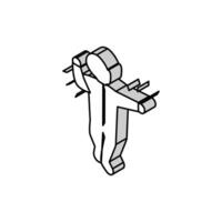 asymmetrisch Tonic Hals Reflex isometrisch Symbol Vektor Illustration