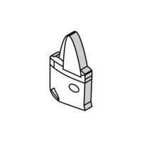 Tasche Tasche isometrisch Symbol Vektor Illustration