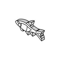 Rasbora Fisch isometrisch Symbol Vektor Illustration