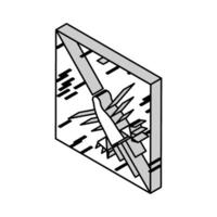 nazca bild isometrisk ikon vektor illustration