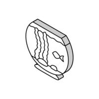 sötvatten akvarium fisk isometrisk ikon vektor illustration