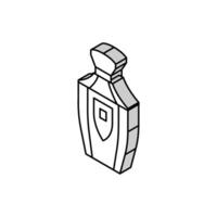 Glas Duft Flasche Parfüm isometrisch Symbol Vektor Illustration