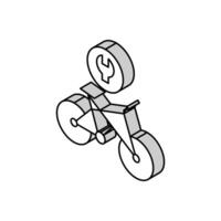 komplex cykel reparera isometrisk ikon vektor illustration