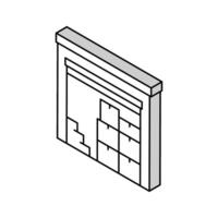 stormarknad lagring färg ikon vektor platt illustration