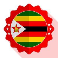 Zimbabwe Qualität Emblem, Etikett, Zeichen, Taste. Vektor Illustration.