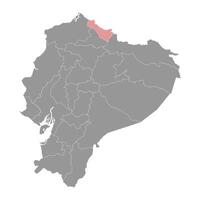 Karchi Provinz Karte, administrative Aufteilung von Ecuador. Vektor Illustration.