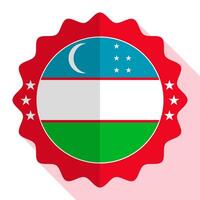 Usbekistan Qualität Emblem, Etikett, Zeichen, Taste. Vektor Illustration.