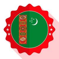 turkmenistan kvalitet emblem, märka, tecken, knapp. vektor illustration.