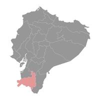 loja Provinz Karte, administrative Aufteilung von Ecuador. Vektor Illustration.