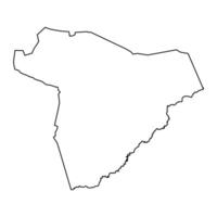 salamat område Karta, administrativ division av Tchad. vektor illustration.