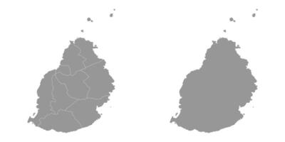 mauritius Karta med administrativ divisioner. vektor illustration.