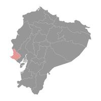 Santa elena Provinz Karte, administrative Aufteilung von Ecuador. Vektor Illustration.