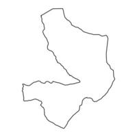 mayo kebbi est område Karta, administrativ division av Tchad. vektor illustration.
