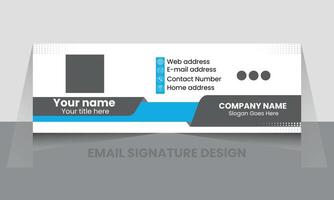 Email Unterschrift Design oder Email Fusszeile Design vektor
