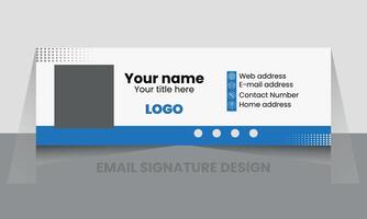 Email Unterschrift Design oder Email Fusszeile Design vektor