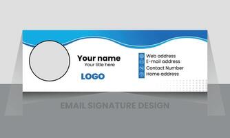 e-post signatur design eller e-post sidfot design vektor