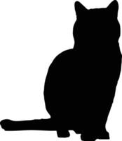 Katze Silhouette Illustration Vektor Weiß Hintergrund