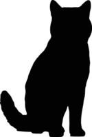 Katze Silhouette Illustration Vektor Weiß Hintergrund