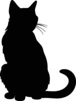 Katze Silhouette Illustration Vektor Weiß Hintergrund