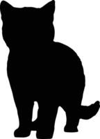 Katze Silhouette Illustration Vektor Weiß Hintergrund