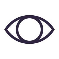 ein Auge Symbol auf ein Weiß Hintergrund vektor