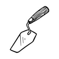 murslev ikon. hand dragen vektor illustration. murverk hand verktyg