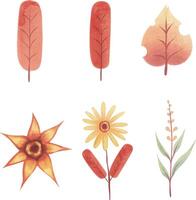 Vektor, Natur, Illustration, Blatt, Herbst, Muster, Blume, Kranz, Weizen, Symbol, Design, Lorbeer, rahmen, Anlage, Sommer, Gold, Dekoration, Blumen, Kunst, Gelb, orange, Feuer, Blätter, Ohr, Symbol vektor