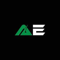 ae kreativ Logo und Symbol Design vektor