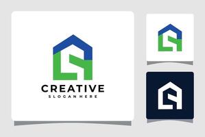 verklig egendom byggnad och hus logotyp för företag konstruktion vektor