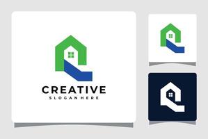 echt Nachlass Gebäude und Haus Logo zum Unternehmen Konstruktion vektor
