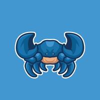 Blau rab Maskottchen Logo Charakter Tier Illustration vektor
