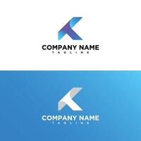 modern k Logo Design Vektor, Gradient Logo Design Vorlage vektor