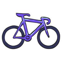 Spur Fahrrad Symbol im Hand gezeichnet Farbe Vektor Illustration