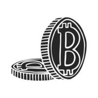 Bitcoin Kryptowährung Münze Vektor Illustration