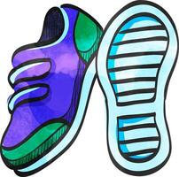 Schuhe Symbol im Aquarell Stil. vektor