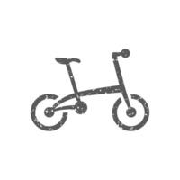 cykel ikon i grunge textur vektor illustration